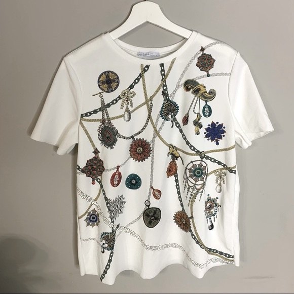 Zara Chain Print Shirt - Picture 1 of 6